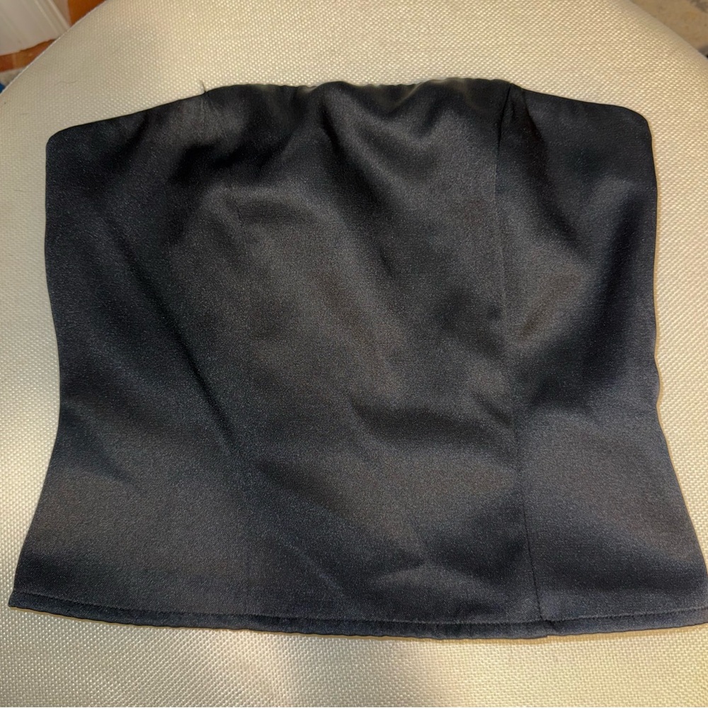 a new day Classic Black Strapless Crop Top